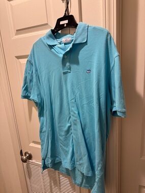 Southern Tide Men's Polo in Aqua Blue